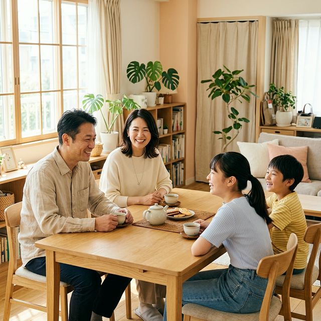 安心して過ごす家族のイメージ